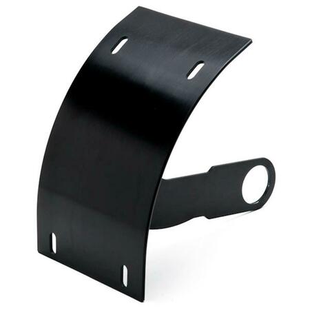 KAPSCOMOTO Motorcycle Curved Side Mount Vertical License Plate Tag Holder - Black SMI5050